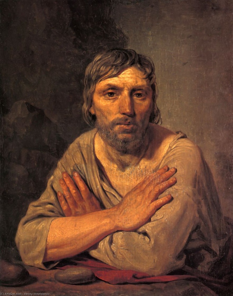 Ил. 2. А.Г. Венецианов. Крестьянин со скрещенными руками. © Государственный Русский музей, Москва